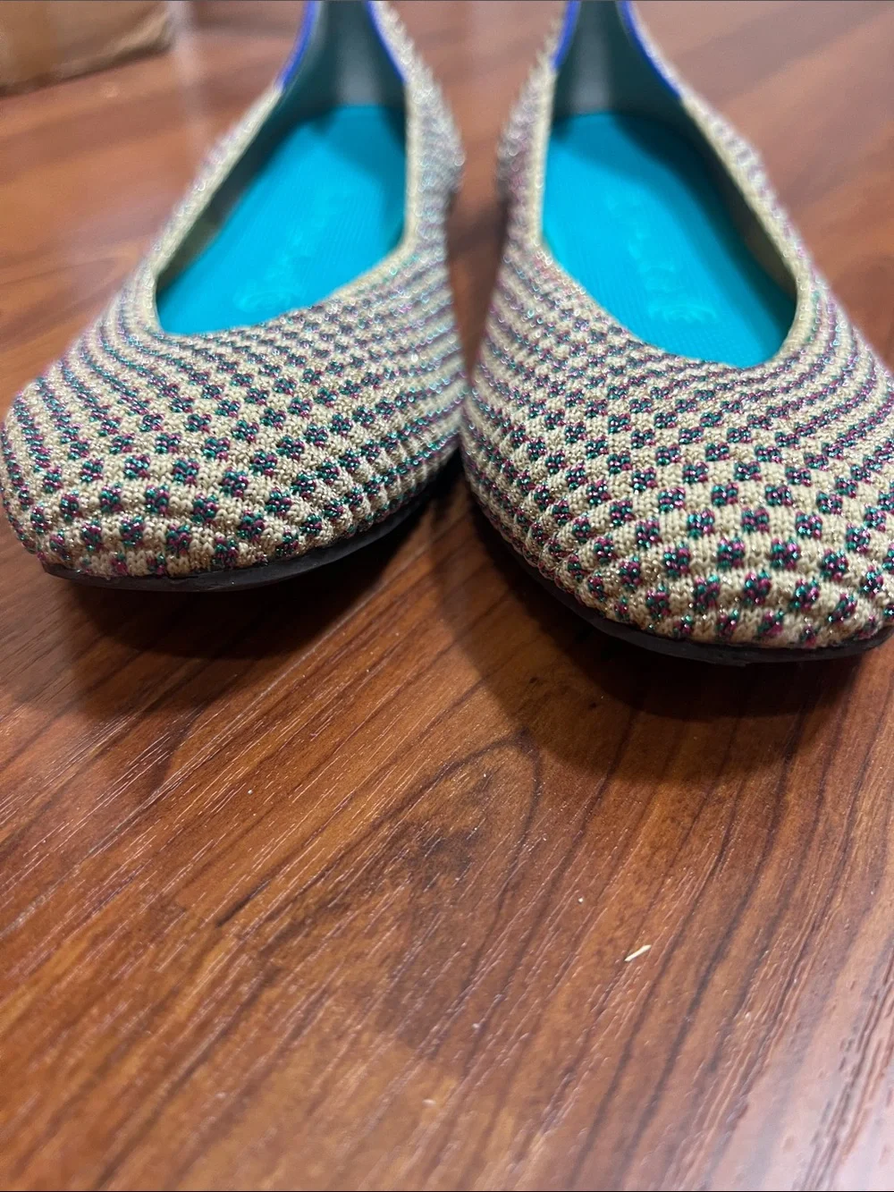 Rothys Size 8 Ballet Flats Round Toe Limited Edition Multi Color Metallic